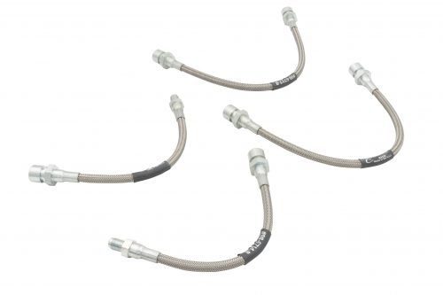 4 PIECE STAINLESS BRAIDED BRAKE HOSE KIT-SUPER BEETLE 1971-1973
