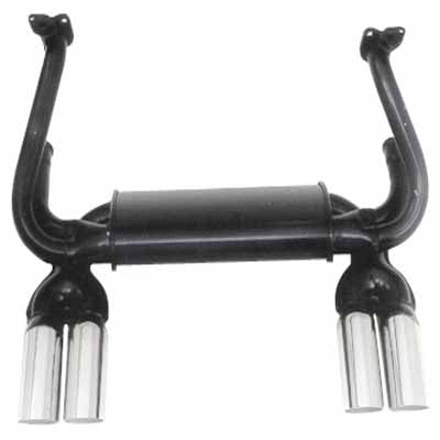 4 TIP GT EXHAUST SYSTEM FITS TYPE 1 & GHIA 1300-1600cc 66-73 & TYPE 2 63-71