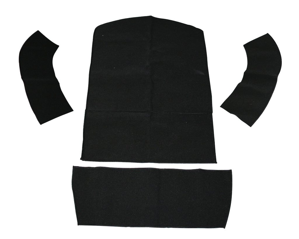 CARPET KIT, BLACK, REAR WELL AREA, 73-79 SUPER BEETLE CONVERTIBLE