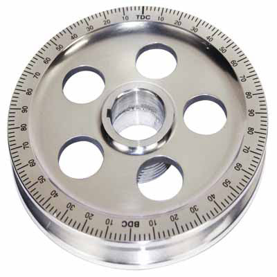 ALUMINUM DEGREE ENGINE PULLEY -RED