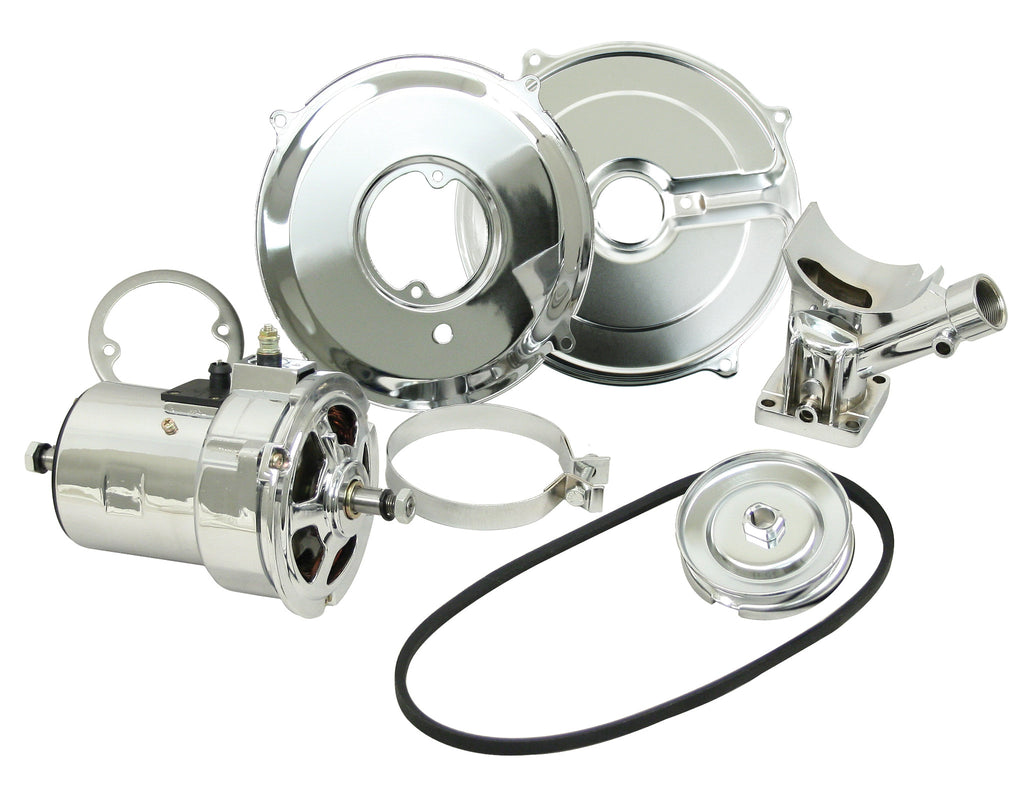 CHROME ALTERNATOR CONVERSION KIT - 75 AMP