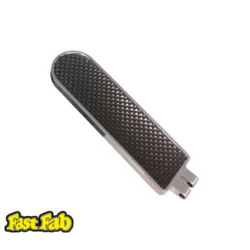 FAST FAB CNC THROTTLE PEDAL, BLACK WITH POLISHED EDGE, BEETLE & GHIA 66-UP