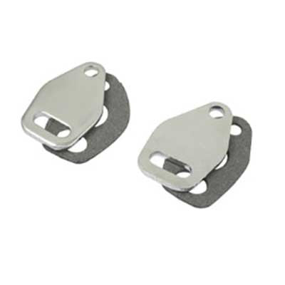 HEAT RISER BLOCK-0FF PLATES CHROME