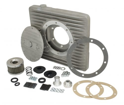 NARROW OIL SUMP WITH FILTER CAST ALUMINUM