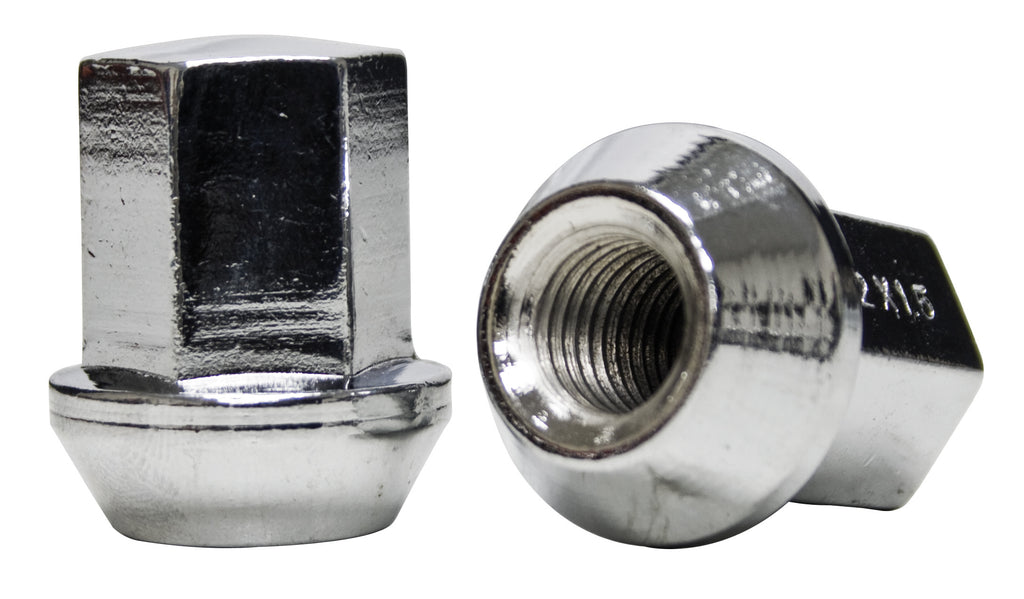 CHROME STEEL LUG NUTS 12mm, 60 degree seat.
