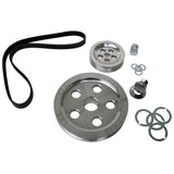 SERPENTINE PULLEY SYSTEM W/ SPRING LOADED TENSIONER-POLISHED