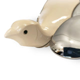 BIRD MASCOT WIRBULATOR - CHROME WINGS, IVORY BODY, GREEN EYES
