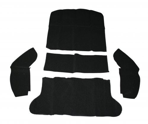 CARPET KIT, BLACK, REAR WELL AND CARGO AREA, 65-72 BEETLE