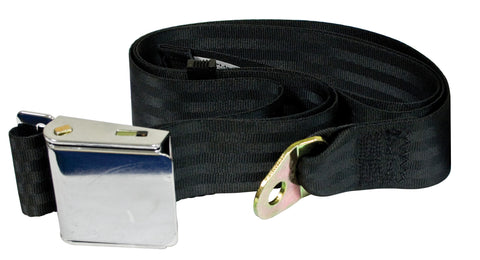 2 POINT LAP BELT WITH CHROME BUCKLE