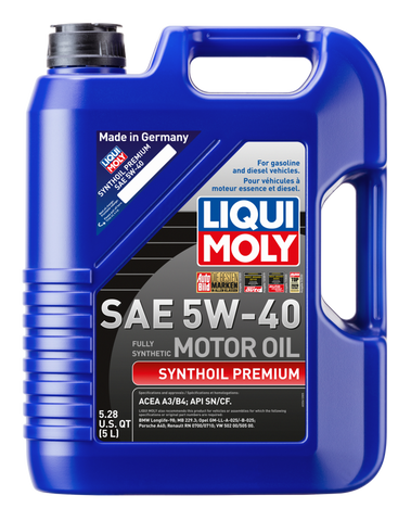 LIQUI MOLY 5W/40 SYNTHOIL ENGINE OIL