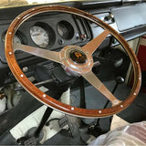 WOLFSBURG POLISHED STEERING WHEEL - LATE BAY WINDOW BUS - NO CUT OUTS